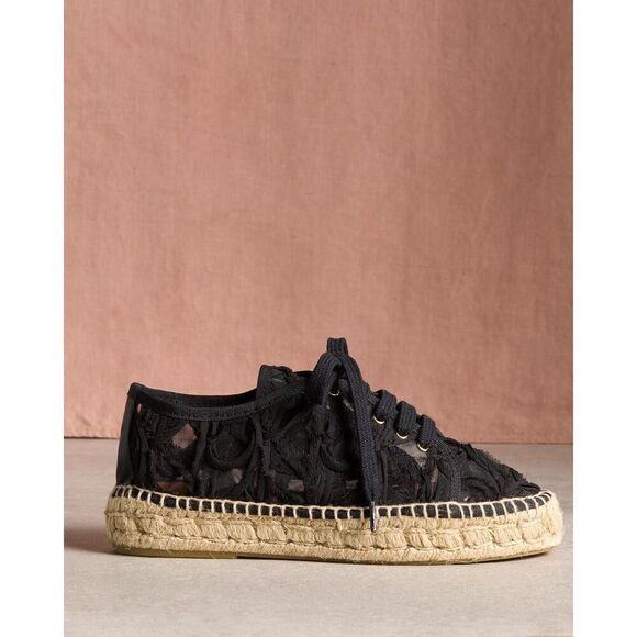 Sundance Lace Petals Sneaker Black Chunky size EU 40 US 9 - Picture 2 of 11